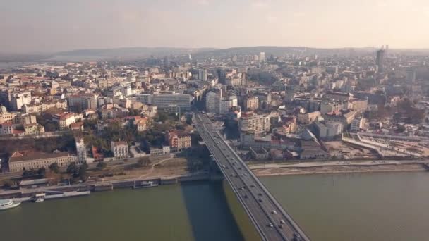 Stadtbild von Belgrad — Stockvideo