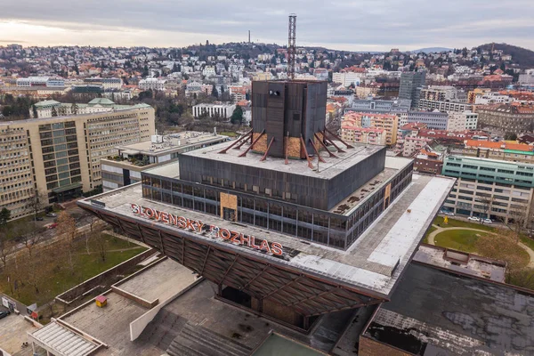 Vista aérea del edificio de Radio y Televisión — Foto de Stock