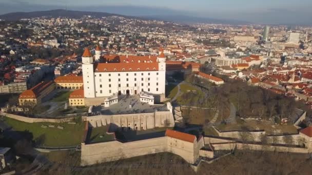 Vue aérienne de Bratislavsky Hrad — Video