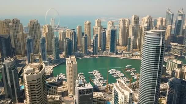 Αεροφωτογραφία της περιοχής του Ντουμπάι Μαρίνα — Αρχείο Βίντεο