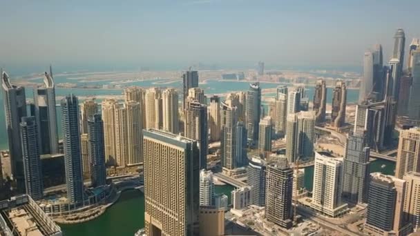 Αεροφωτογραφία της περιοχής του Ντουμπάι Μαρίνα — Αρχείο Βίντεο