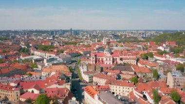 Vilnius eski şehir havadan görünümü