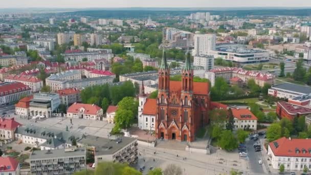 Catedral Basílica da Assunção da Bem-Aventurada Virgem Maria em Bialystok — Vídeo de Stock