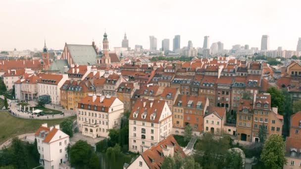 Vista aérea de Varsovia — Vídeo de stock