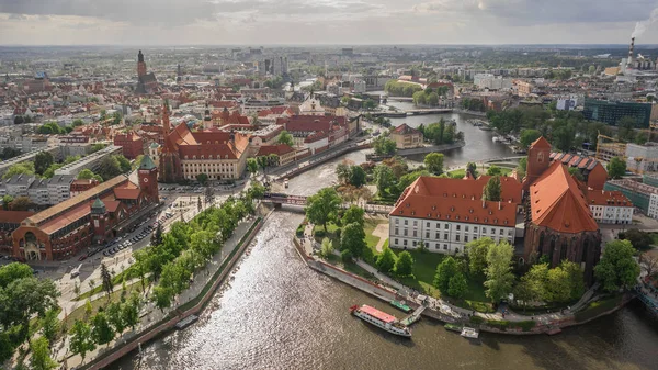 Vista aérea de Wroclaw — Fotografia de Stock