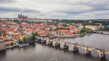 Prag şehrinin manzarası