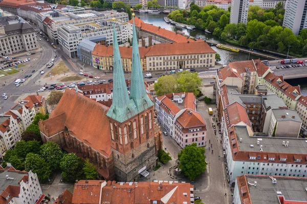 Vista aérea Nikolaikirche — Fotografia de Stock