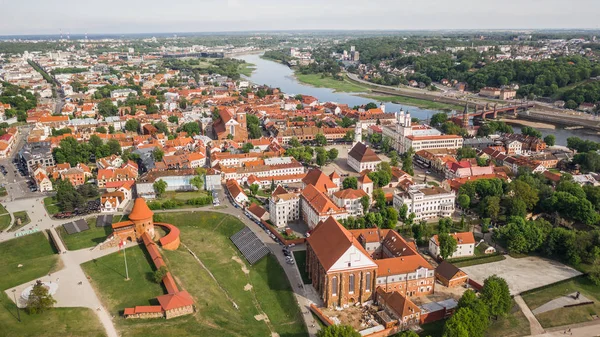 Vista aerea del centro di Kaunas — Foto Stock