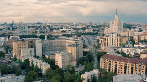 Stadtsilhouette von Moskau — Stockvideo