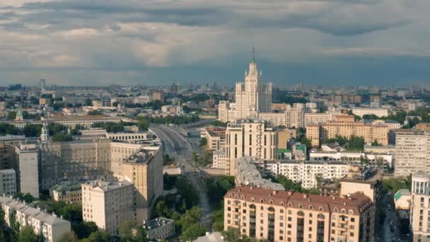 Skyline van de stad Moskou — Stockvideo