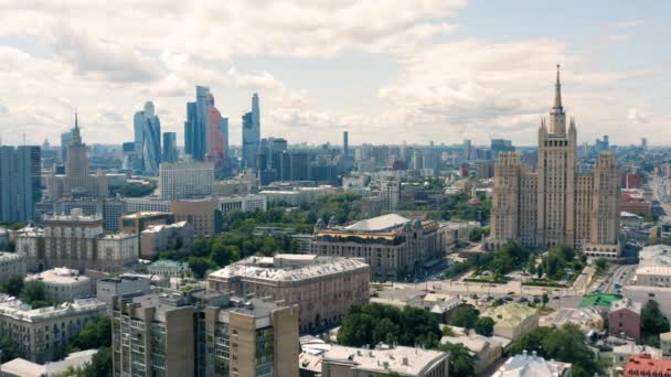 Aerial view of Moscow — Stock Video