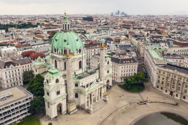 Karlskirche Kilisesi havadan görünümü