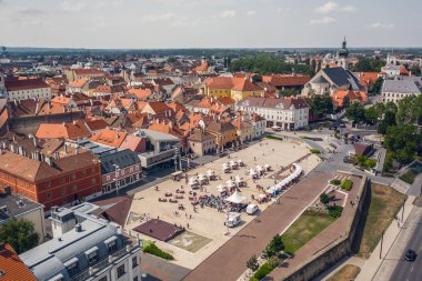 Aerial view of Gyor clipart