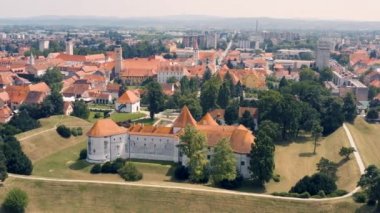 Varazdin'in havadan görünümü
