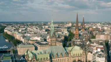 Hamburg şehrinin manzarası