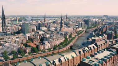 Hamburg şehrinin manzarası