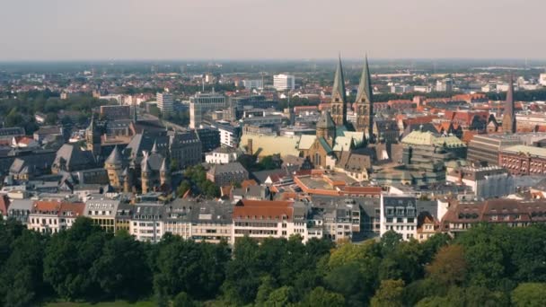 Stadsgezicht van Bremen — Stockvideo
