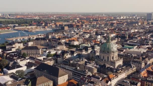 Городской пейзаж Копенгагена — стоковое видео