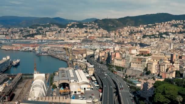 Vue aérienne de Gênes — Video
