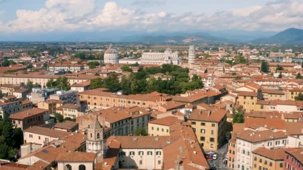 Stadsgezicht van Pisa en zijn attracties — Stockvideo