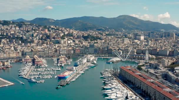 Vue aérienne de Gênes — Video