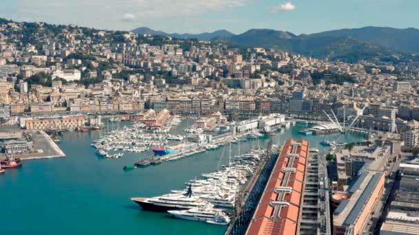 Veduta aerea di Genova — Video Stock