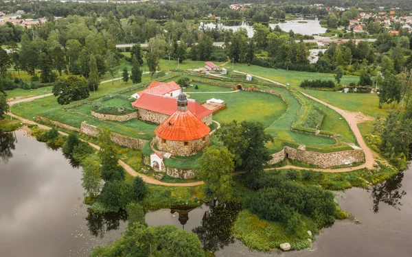 Vue aérienne de l'ancienne forteresse de Korela — Photo