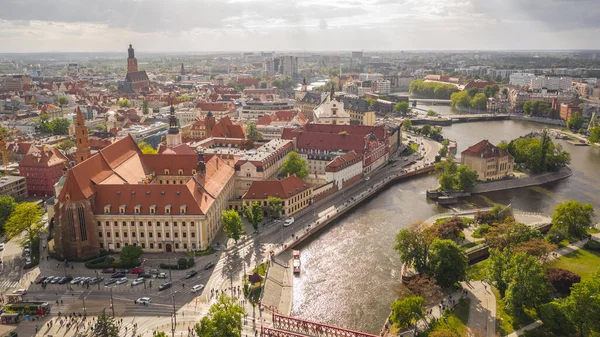 Vista aérea de Wroclaw — Fotografia de Stock