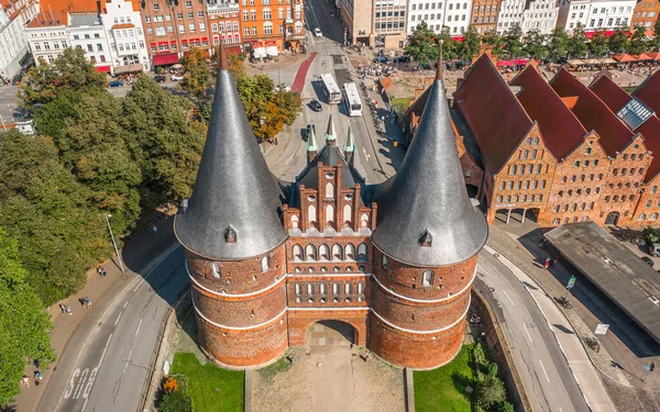 Vista aérea del Museo Holstentor en Lubeck —  Fotos de Stock