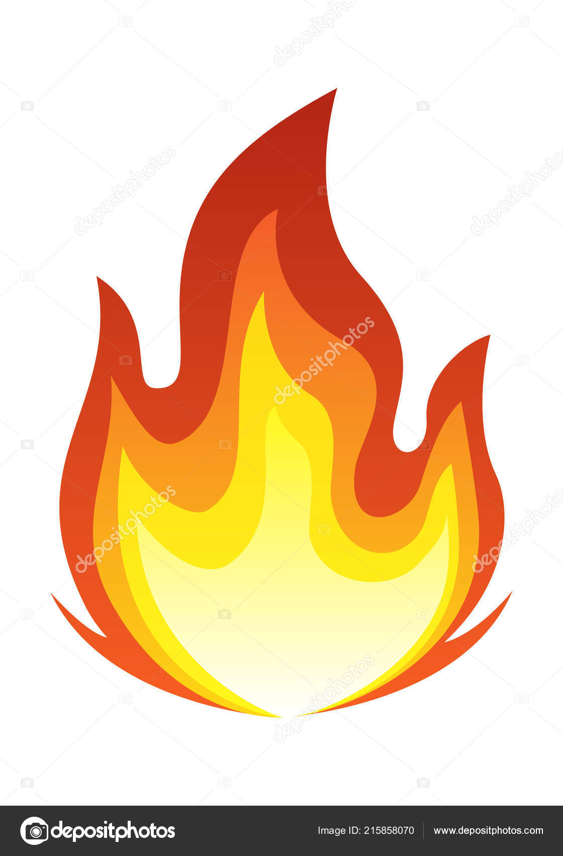 design de ilustração vetorial de chama de fogo 2412246 Vetor no