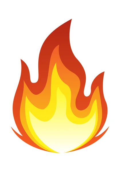 Große Feuerflamme Illustration — Stockvektor