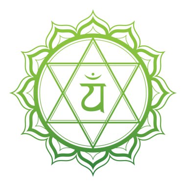 Kalp çakra vektör çizim