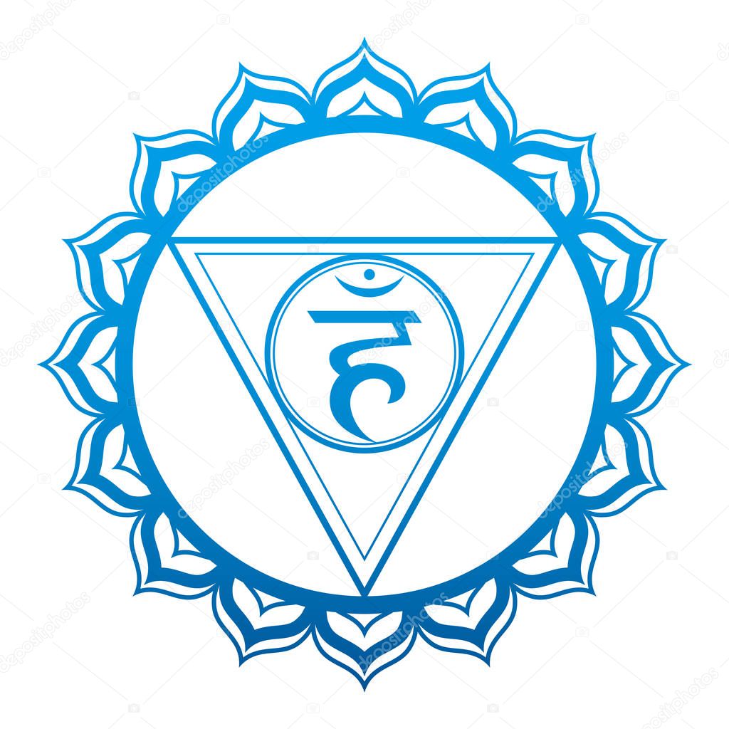 Throat Chakra Vector Illustration