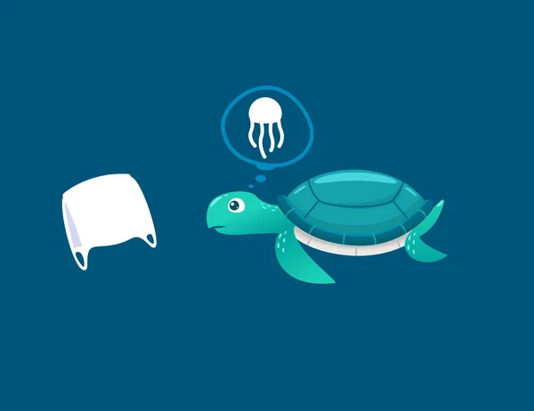 Deniz kaplumbağaları plastik torbaları denizanası görmek.