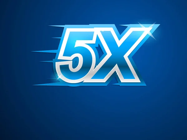 5 x daha hızlı. Mavi vektör işareti