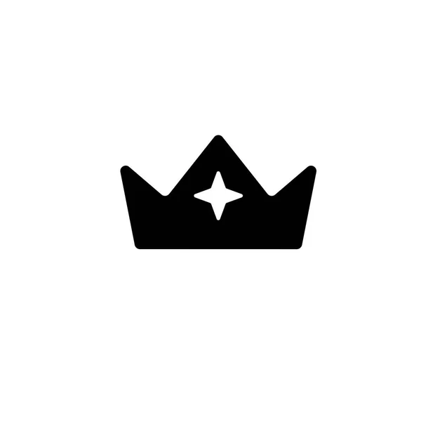 Icono Moderno de King Crown con una estrella — Archivo Imágenes Vectoriales