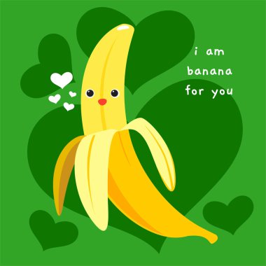 mutlu bir muz. vektör çizim