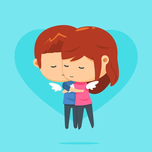 Una Pareja Está Abrazando — Vector de stock