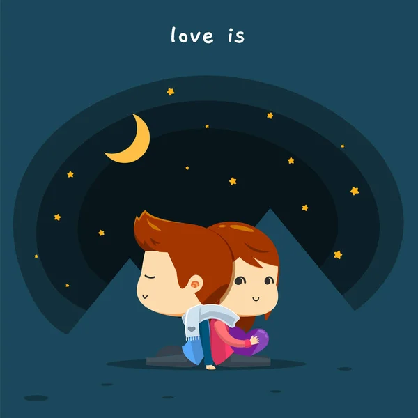 Couple forehead kiss cute kawaii in anime style sweet relationship vector  art concept Stock Vector