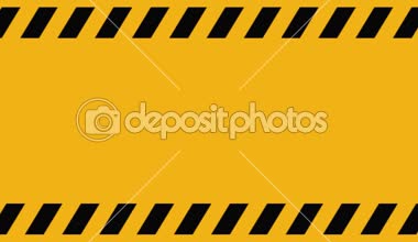Uyarı işareti. sarı zemin üzerine siyah şerit