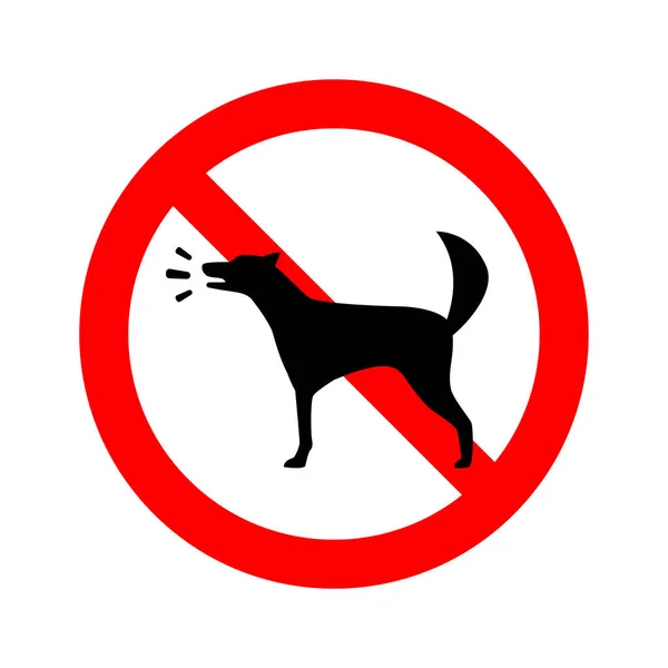 Kein Bellender Hund Erlaubt Verbotenes Vektorzeichen — Stockvektor
