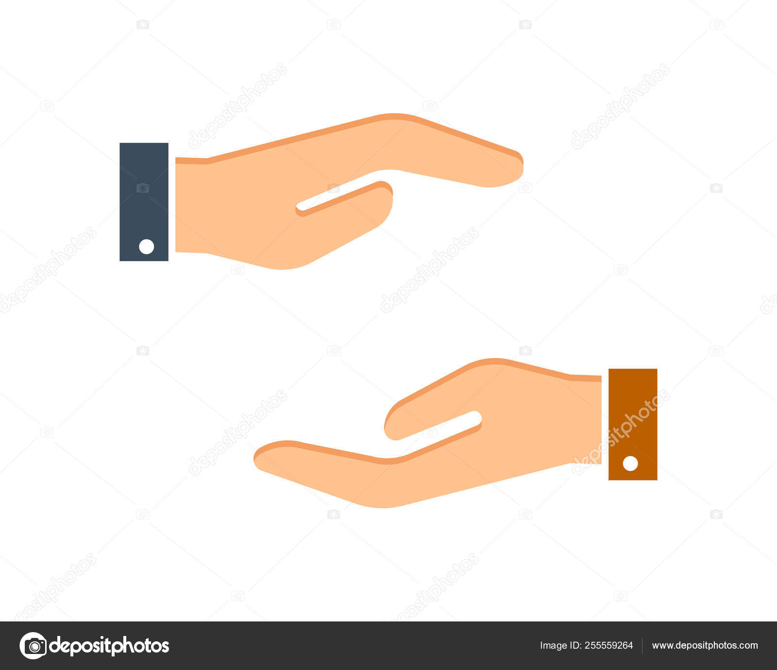 Up and down hand icon Stock Vector by ©wisnukrist 255559264