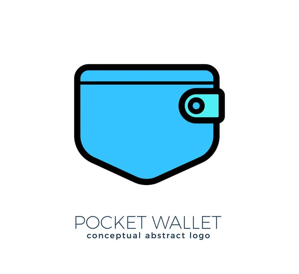 Abstrakt logo typ Pocket plån bok — Stock vektor