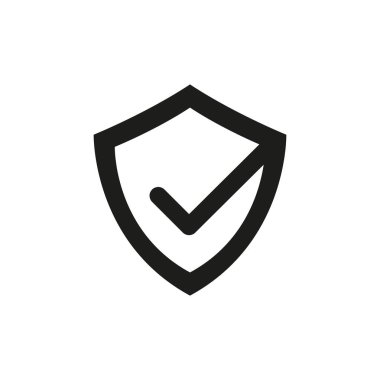 Gerçek Güvenliğin Soyut İşareti. Yalıtılmış Vektör Çizimi