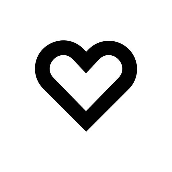 Контур сердца веб-кнопку. векторная иконка для дизайна веб, мобильного и пользовательского интерфейса — стоковый вектор