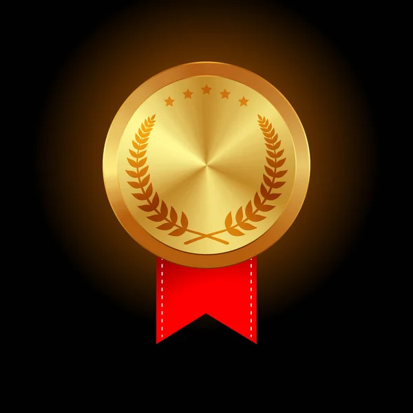 Emblème Golden Circle avec laurier à l'intérieur. Illustration vectorielle isolée — Image vectorielle