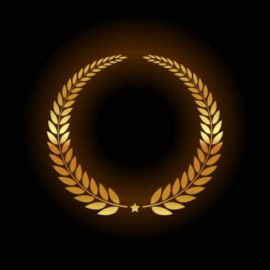 Laurel'dan Altın Çember Ödülü. Yalıtılmış Vektör Çizimi