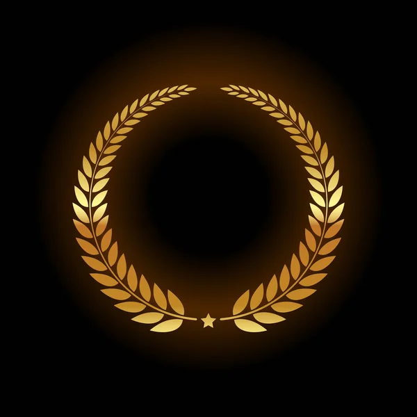 Laurel'dan Altın Çember Ödülü. Yalıtılmış Vektör Çizimi