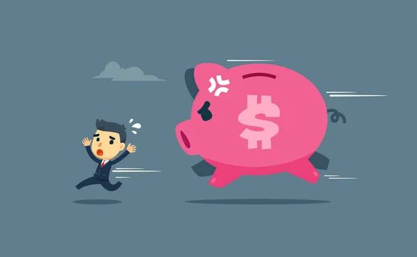 Bir işadamı dev bir domuz tarafından takip ediliyor.