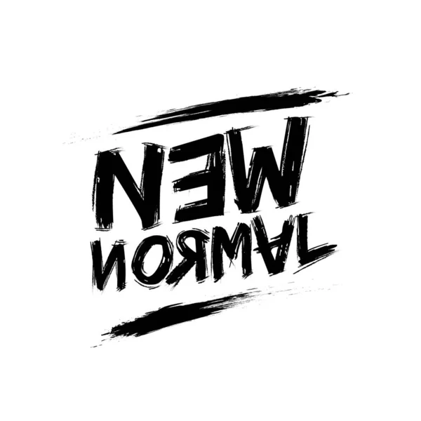 Résumé Typographie Nouvelle Normale Grunge Version Illustration Vectorielle Isolée — Image vectorielle